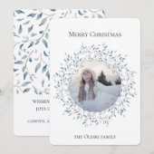 Couronne de carte de vœux photo à plat pour les fê (Devant / Derrière)