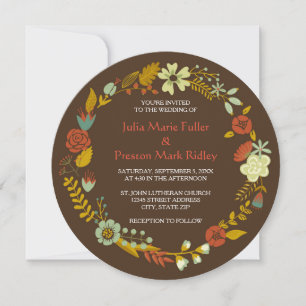 Couronne de cercle d'automne - Faire-part de maria