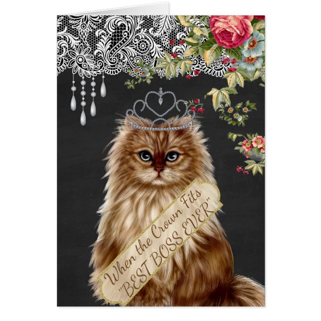 Couronne de chat de diva de carte du jour du (Devant)