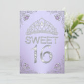 Couronne de diamant violet joli Invitation douce 1 (Debout devant)