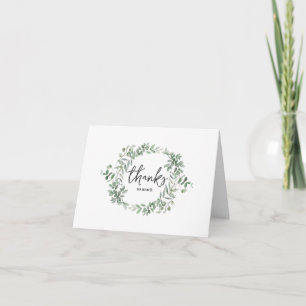 Couronne de eucalyptus botanique Script Merci