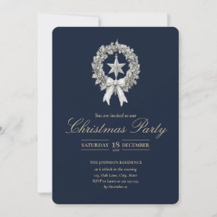 Couronne de fête Bleu Nuit Invitation pour la fête