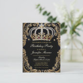 Couronne de fête d'anniversaire royale Invitation  (Debout devant)