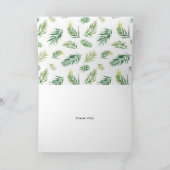 Couronne de feuillage tropical à l'aquarelle Merci (Intérieur)
