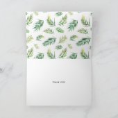 Couronne de feuillage tropical aquarelle Merci (Intérieur)