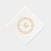 Couronne de feuille végétale Monogramme moderne (Droite)