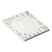 Couronne de feuilles vertes bloc-notes personnalis (Incliné)