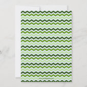 Couronne de feuilles vertes Chevron - Invitation à (Dos)