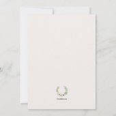 Couronne de Fleurs Anémones Blanches Carte (Dos)