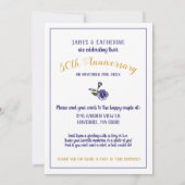 Couronne de fleurs Carte de 50e anniversaire Deman (Dos)