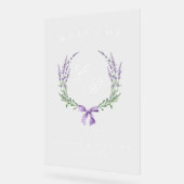 Couronne de fleurs de lilas et monogramme de bienv (Angle)