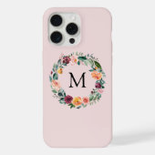 Couronne de fleurs de rose de monogramme d'automne (Verso)