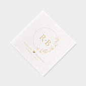 Couronne de fleurs élégante monogramme de mariage  (Droite)