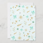 Couronne de fleurs en or menthe Invitation de douc (Dos)