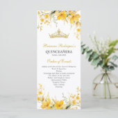 Couronne de fleurs jaune doré pour programme de Qu (Debout devant)