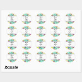 Couronne de fleurs mixtes Autocollant de mariage (Feuille)