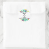 Couronne de fleurs mixtes Autocollant de mariage (Sac)
