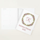 Couronne de fleurs rose et verte avec monogramme p (Devant avec enveloppe)
