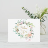 Couronne de fleurs Roses de campagne Merci (Debout devant)