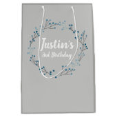 Couronne de fleurs Sacs cadeaux d'anniversaire Vin (Devant)