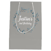 Couronne de fleurs Sacs cadeaux d'anniversaire Vin (Dos)