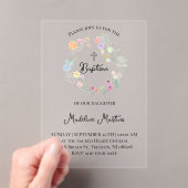couronne de fleurs sauvages Invitation Baptême (In situ (ordinateur de poche))