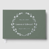 Couronne de fleurs vert sauge rustique pour mariag (Recto)