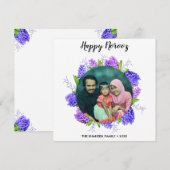 Couronne de jacinthe Carte photo du Nouvel An Noro (Devant / Derrière)