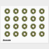Couronne de joie - Autocollant rond (Feuille)