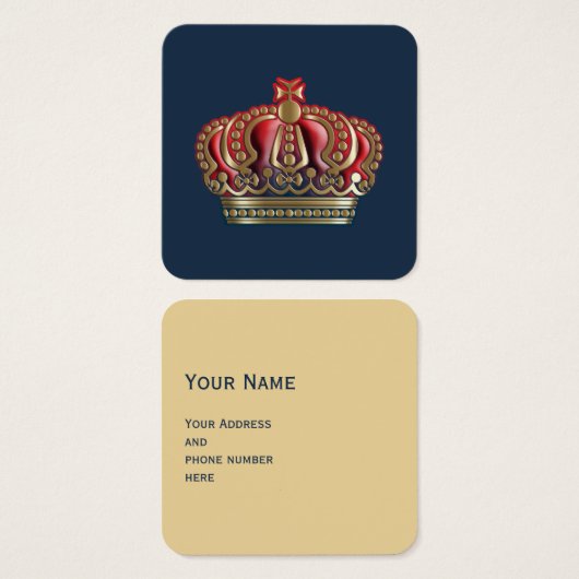 Couronne de la Croix Royale - Bleu Or (Devant & derrière)