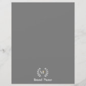 Couronne de laurier à monogramme Papier Gris (Dos)