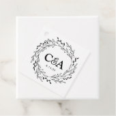 Couronne de laurier de mariage | Étiquette de fave (En situation)