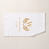 Couronne de laurier initial monogramme de famille  (Serviette à main)