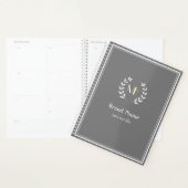 Couronne de laurier monogramme gris (Devant avec enveloppe)