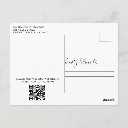 Couronne de Laurier Rustique Invitation Kraft pour (Dos)