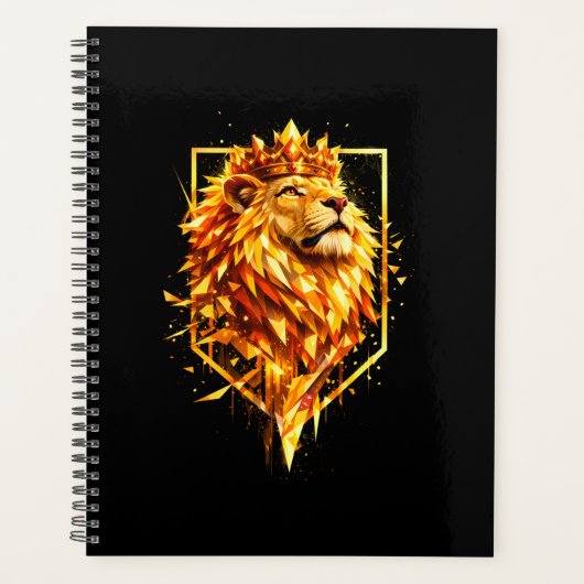 Couronne de lion de feu géométrique (Devant)