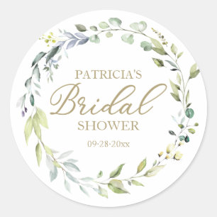 Couronne de mariage eucalyptus verdure Étiquette d