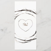 Couronne de mariage Menu Bâtons rustiques Branches (Dos)