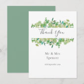 Couronne de mariage Merci Eucalyptus Verdure (Devant / Derrière)