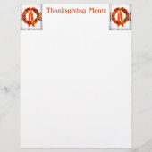 Couronne de menu de Thanksgiving d'automne (Devant)