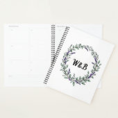 Couronne de monogramme botanique Cahier (Devant avec enveloppe)