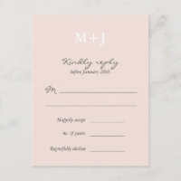 Couronne de monogramme rustique rose RSVP de maria