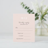 Couronne de monogramme rustique rose RSVP de maria (Debout devant)