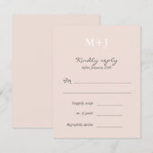 Couronne de monogramme rustique rose RSVP de maria (Devant / Derrière)
