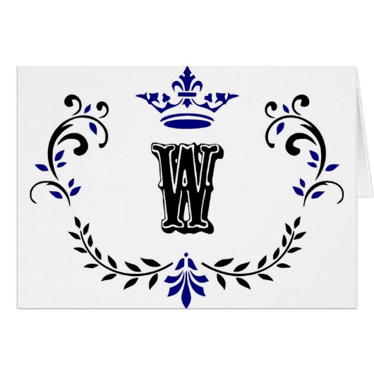 Couronne de monogramme 'W' (Devant horizontal)