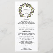 Couronne de myrtille | Menu de mariage (Devant)