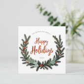 Couronne de Noël à 3 photos Carte de vacances pour (Debout devant)