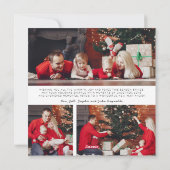Couronne de Noël à 3 photos Carte de vacances pour (Dos)