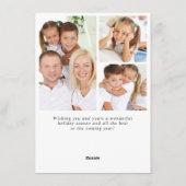 Couronne de Noël à la baie de houx Carte de vœux 3 (Dos)