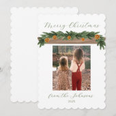 Couronne de Noël aux agrumes - Carte de Noël, Scri (Devant / Derrière)